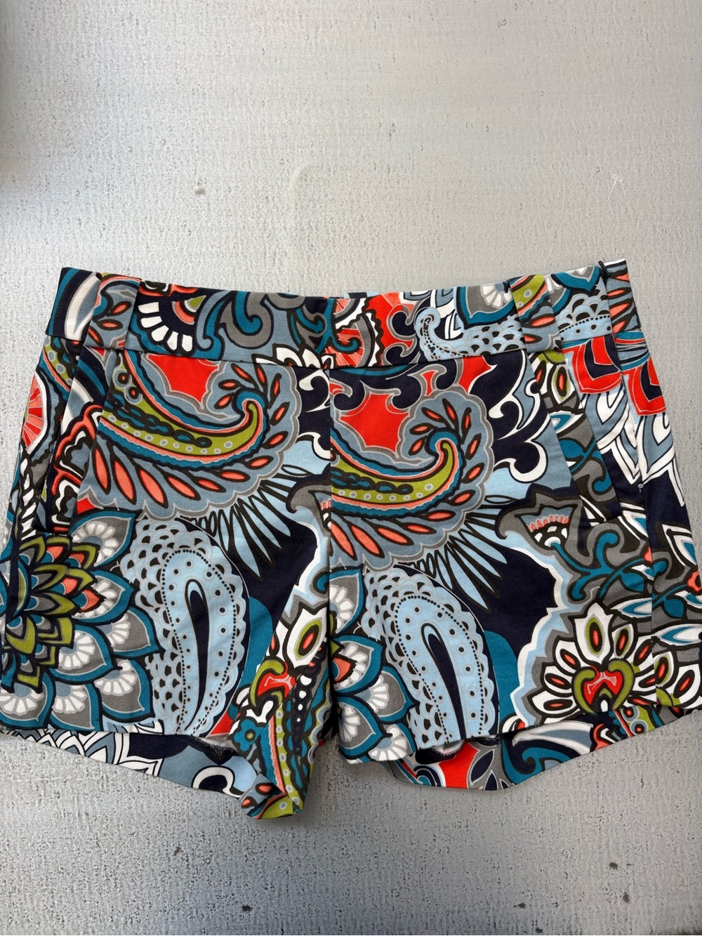 J. Crew Multicolor Paisley Print Jean Shorts